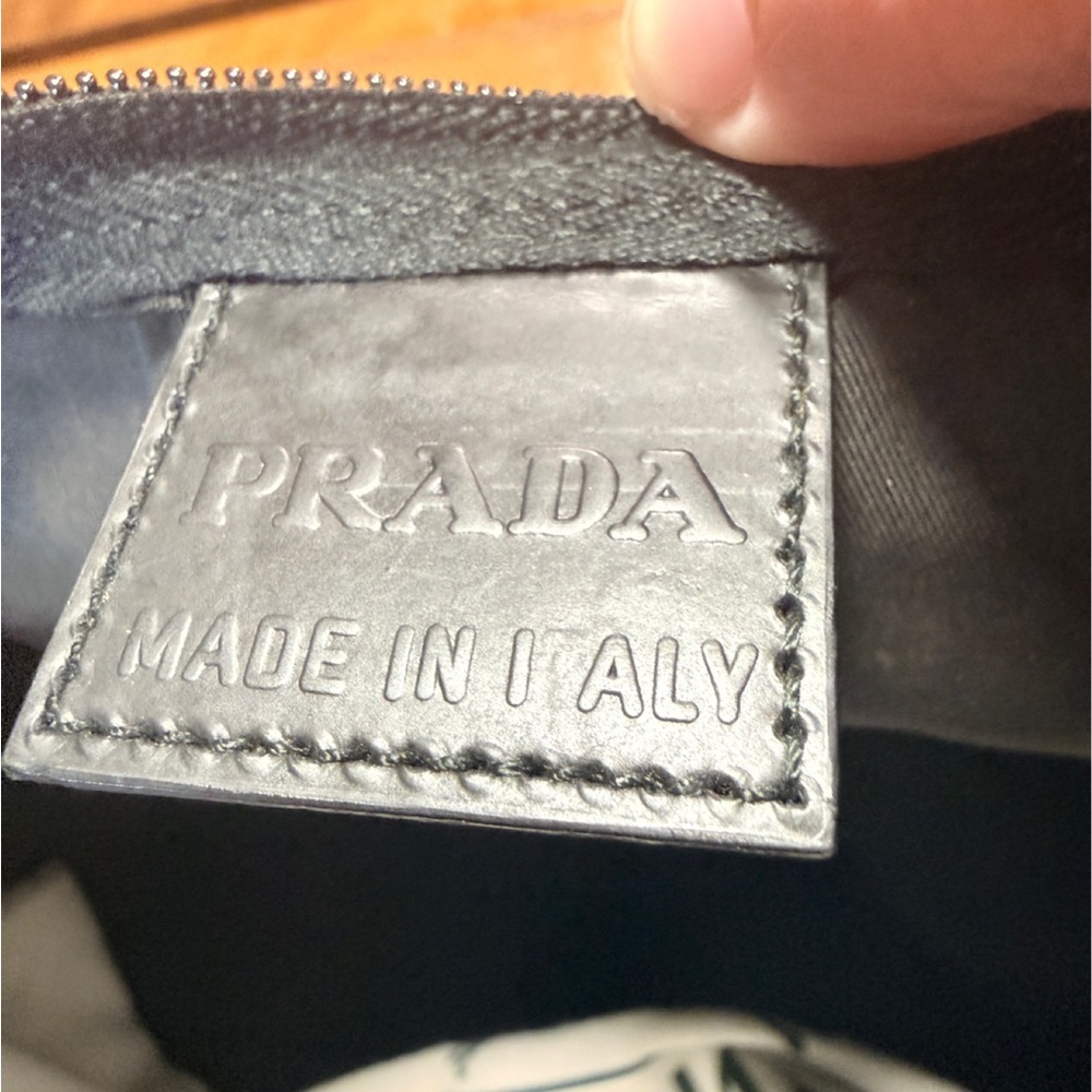 Prada Black Nylon Triangle Logo Cosmetic Bag - Picture 8 of 9